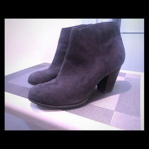 Charcoal Gray Swede Bootties